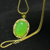 Imperial Green Jade Vintage Pendant for Harmony, Prosperity, and Elegant Style