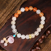 Elegant Colorful Beaded Bracelet with Peace Buckle for Men - Grounding, Protection, and Stylish Energy