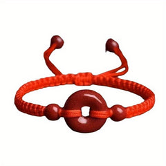 Handmade Lucky Protection Braided Bracelet — Red String Fortune, Safety & Vitality Energy Charm