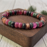 Handcrafted Multicolor Boho Bracelet for Inner Strength & Creativity - Natural Stone Energy Healing