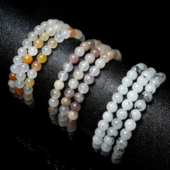 Natural Stone Dual-Purpose Bracelet Necklace Light Luxury Ink Painting Maple Leaf Energy & Versatility