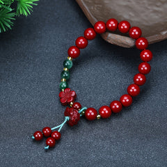 Bohemian Cinnabar Bracelet Zodiac Year Gift Energy Balance