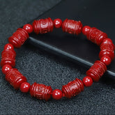 Elastic Red Bead Bracelet Energy Harmony Gift for Men & Women