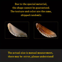 Natural Cow Horn Leaf Shaped Massage Comb - Portable Gift for Spiritual Healing