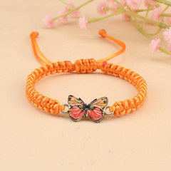 Butterfly Bracelet For Couples - Trendy Red Rope Adjustable Couple Bracelet for Love & Connection