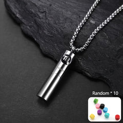12 Constellation Series Creative Fragrance Necklace - Silver-Tone Perfume Pendant for Emotional Balance & Spiritual Harmony