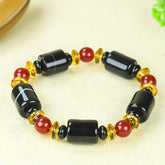 9-Eye Agate Pendant Necklace for Men, Protective Tibetan Dzi Bead Jewelry, Spiritual Gifts for Strength and Grounding