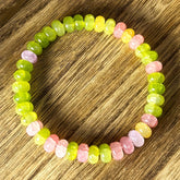 1pc Bohemian Vintage Colorful Agate Bracelet - Natural Stone Beads for Energy Balance & Year-Round Style