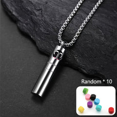 12 Constellation Series Creative Fragrance Necklace - Silver-Tone Perfume Pendant for Emotional Balance & Spiritual Harmony