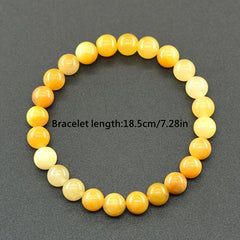 Boho Chic Natural Stone Bracelet - Vibrant Yellow & White Stones for Yoga & Holiday Gifts
