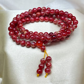 Fiery Resin 108 Bead Bracelet Necklace for Grounding, Protection, and Spiritual Clarity