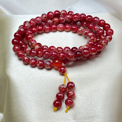 Fiery Resin 108 Bead Bracelet Necklace for Grounding, Protection, and Spiritual Clarity