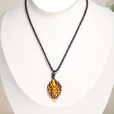Boho Tiger Eye Nine-tailed Fox Pendant - Natural Stone Energy for Daily Wear & Festivals