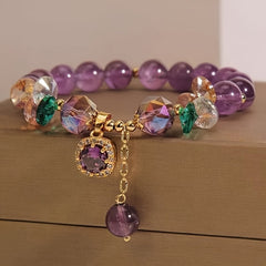 Purple Zircon Harmony Bracelet — Spiritual Insight & Emotional Balance Crystal Jewelry
