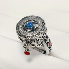 Vintage-Inspired Rotatable Vajra Mantra Ring - 18K Gold Plated Spiritual Accessory for Protection & Prosperity