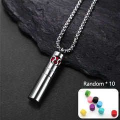 12 Constellation Series Creative Fragrance Necklace - Silver-Tone Perfume Pendant for Emotional Balance & Spiritual Harmony