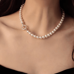 1pc Luxury Pearl Necklace - Bohemian Style for Inner Peace & Spiritual Growth