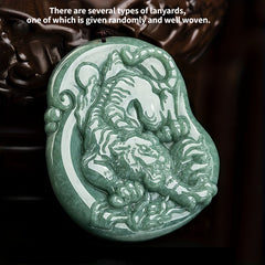 Elegant Natural Stone Carved Tiger Pendant – Symbol of Strength & Prosperity