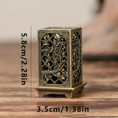 Handcrafted Mini Copper Incense Burner - Traditional Chinese Design for Yoga Meditation & Holiday Gifts