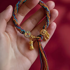 Retro Tibetan Hand-Woven Bracelet – Ethnic Charm & Adjustable Daily Wear