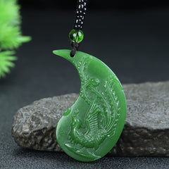 Natural Stone Dragon Phoenix Couples Necklaces for Love, Protection & Stylish Unity - Valentine's Day Gift