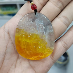 Boho Dragon Mosaic Pendant for Strength and Good Fortune