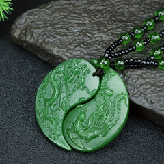 Natural Stone Dragon Phoenix Couples Necklaces for Love, Protection & Stylish Unity - Valentine's Day Gift