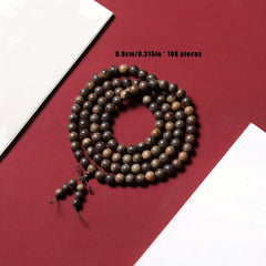 8mm Indonesian Agarwood Bead Bracelet - Hope, Peace & Spiritual Energy Mala