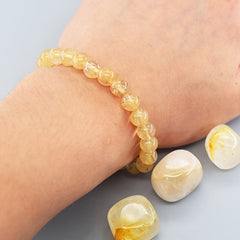 Elegant Watermelon Tea Stone Bracelet - Natural Stone Charm for Daily Wear & Blessing Gifts