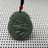 God Dragon Blessed Pendant - Prosperity Energy Traditional Stone Necklace