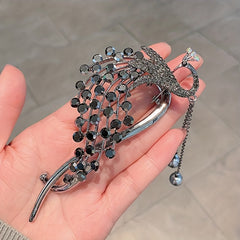 New Fashion Rhinestone Tassel Twist Clip Hairpin - Elegant Bohemian Accessory for Mind-Body-Spirit Balance