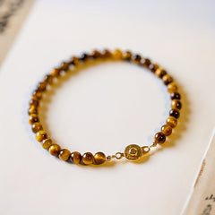 Vintage Tiger Eye Bracelet - Natural Stone Energy for Daily Elegance & Spiritual Balance
