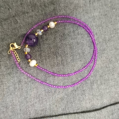 Elegant Garnet & Pink Quartz Necklace for Love, Healing & Emotional Balance