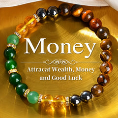 Wealth Attracting Bracelet - Green & Yellow Beaded Design for Daily Prosperity