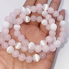 Abundance Bracelet - Pink & Cat's Eye Stone for Wealth & Protection