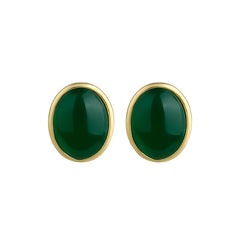 Noble Emerald Silver Earrings - Elegant Energy for Harmony & Prosperity