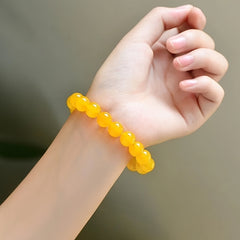 5A Yellow Crystal Bracelet - Wealth Attraction & Meditation Energy for Daily Wear