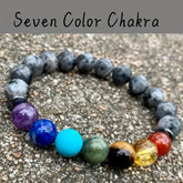 Handmade Bohemian Aura Shield Bracelet - Negative Protection & Prosperity with Black Labradorite, Tiger's Eye & Citrine