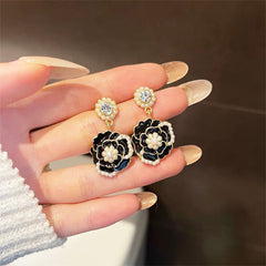 Elegant French Floral Dainty Earrings with Positive Energy - Versatile Everyday & Formal Jewelry