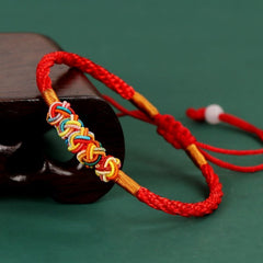 Colorful Hand-Woven Couple Bracelet - Red String Lucky Charm for Easter & Valentine's Day