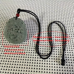 God Dragon Blessed Pendant - Prosperity Energy Traditional Stone Necklace