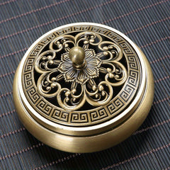 Brass Lotus Incense Burner - Bronze Finish for Meditation & Home Decor Energy