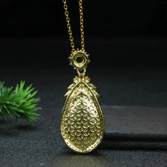 Elegant Sky Blue Agate Pendant Necklace for Calmness, Communication, and Style