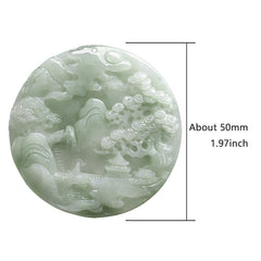 Elegant Natural Stone Mountain Water Pendant – Harmony & Tranquility for Unisex Wear