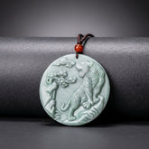 Natural Stone Tiger Pendant - Guardian Totem Necklace for Courage & Grounding