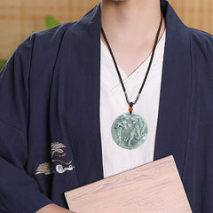 Natural Stone Tiger Pendant - Guardian Totem Necklace for Courage & Grounding