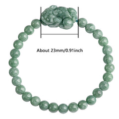 Natural Stone Small Pixiu Hand String Bead Bracelet - Energy Protection & Abundance