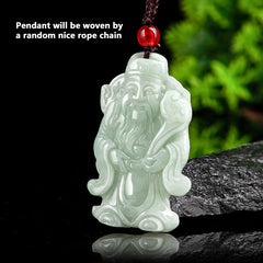 Stone Pendant with Rope Chain – Bohemian Amulet for Wealth & Spiritual Connection