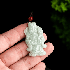 Stone Pendant with Rope Chain – Bohemian Amulet for Wealth & Spiritual Connection