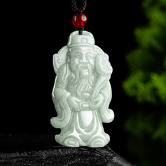 Stone Pendant with Rope Chain – Bohemian Amulet for Wealth & Spiritual Connection